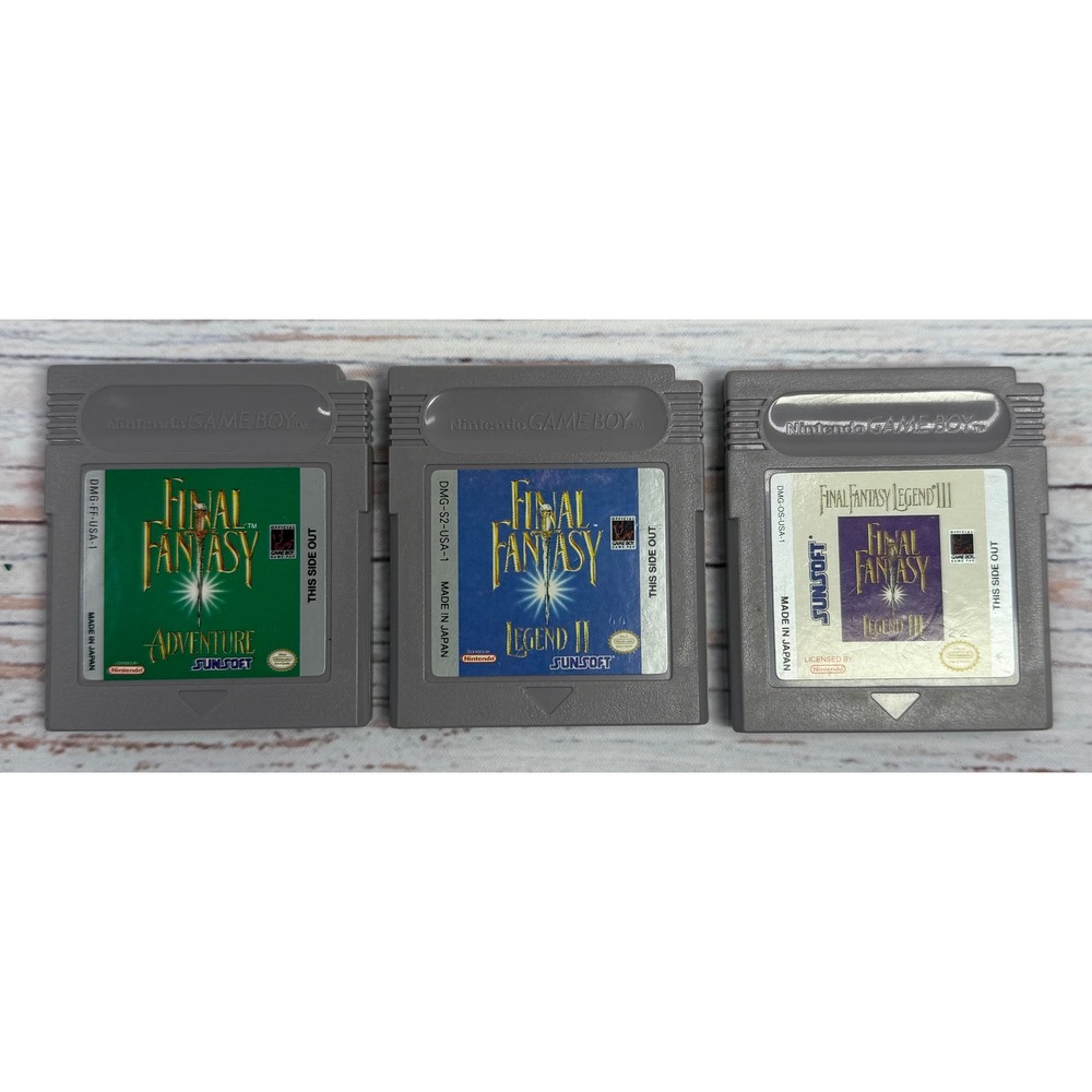 Nintendo Gameboy FINAL FANTASY II, III, and Adventure  Lot Of 3 Authentic